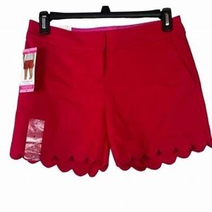 Isaac Mizrahi New York Scalloped Hem Tailored Short